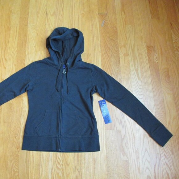 MILEY CYRUS / MAX AZRIA GIRL'S SZ M (10-14) JACKET BLACK HOODIE LS KNIT HOOD NWT - Picture 4 of 14